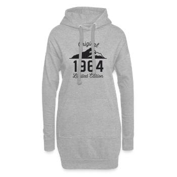 Original 1964 Jahrgang Berge Vintage Geburtstag - Hoodie-Kleid - Grau meliert - Vorne