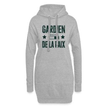 Gardien de la paix chargement en cours - Sweat-shirt à capuche long Femme - gris chiné - Devant