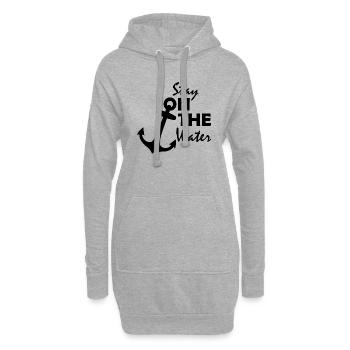 Segeln Wasser Sport Wind - Hoodie-Kleid - Grau meliert - Vorne