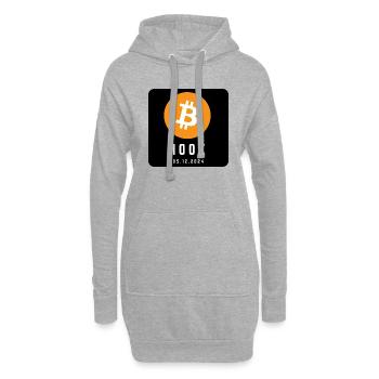 Bitcoin goes 100k - Crypto - Hoodie-Kleid - Grau meliert - Vorne