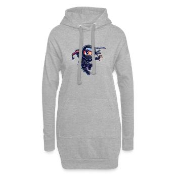 ninja - Hoodie-Kleid - Grau meliert - Vorne
