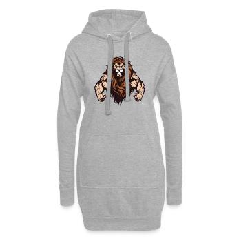 Leo Beast Fitness Muscles - Sweat-shirt à capuche long Femme - gris chiné - Devant