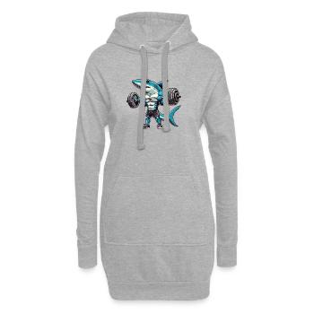 hai stark shark - Hoodie-Kleid - Grau meliert - Vorne