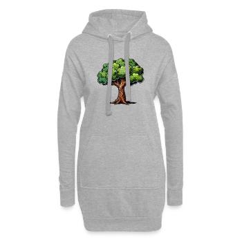 Baum - Hoodie-Kleid - Grau meliert - Vorne