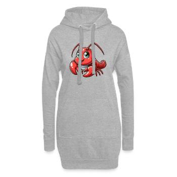 Jeunes homards - Sweat-shirt à capuche long Femme - gris chiné - Devant