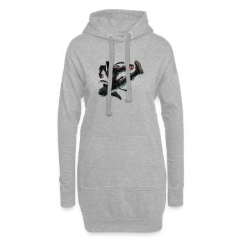 ninja comic - Hoodie-Kleid - Grau meliert - Vorne