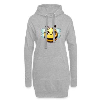 biene - Hoodie-Kleid - Grau meliert - Vorne