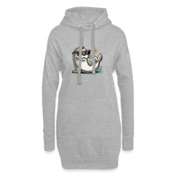 Lunettes de soleil Seal - Sweat-shirt à capuche long Femme - gris chiné - Devant