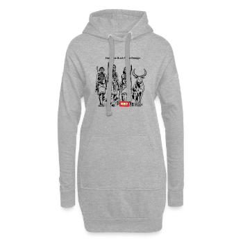 LGBT 20 - Sweat-shirt à capuche long Femme - gris chiné - Devant