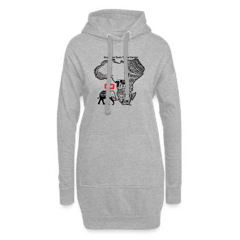 HBT 30 - Sweat-shirt à capuche long Femme - gris chiné - Devant