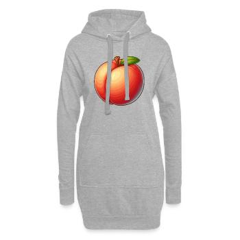 Pfirsichfrucht - Hoodie-Kleid - Grau meliert - Vorne