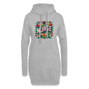 Infirmier - Sweat-shirt à capuche long Femme - gris chiné - Devant