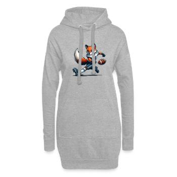 fuchs football - Hoodie-Kleid - Grau meliert - Vorne