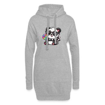 Sucette Panda - Sweat-shirt à capuche long Femme - gris chiné - Devant