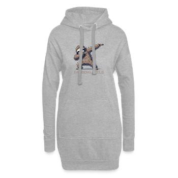 faultier dabbing - Hoodie-Kleid - Grau meliert - Vorne