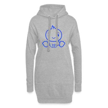 Oiseau assis canard heureux mignon mignon amical - Sweat-shirt à capuche long Femme - gris chiné - Devant