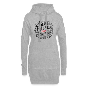 Meilleurs amis pour la vie - Sweat-shirt à capuche long Femme - gris chiné - Devant