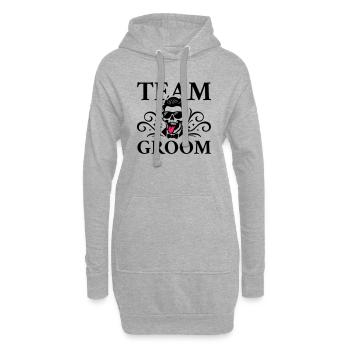 Équipe Marié Mariage - Sweat-shirt à capuche long Femme - gris chiné - Devant