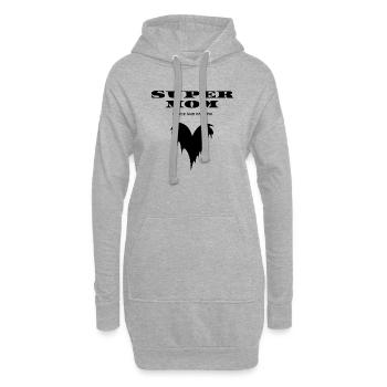 SuperMom Heart - Hoodie-Kleid - Grau meliert - Vorne