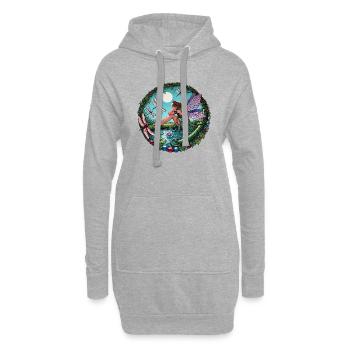 Libelle Fee - Hoodie-Kleid - Grau meliert - Vorne