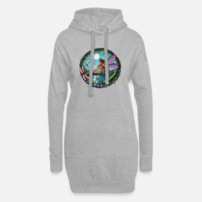Libelle Fee - Hoodie-Kleid - Grau meliert