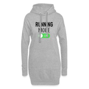 Running Mode On - Joggen - Läufer - Sport - Hoodie-Kleid - Grau meliert - Vorne