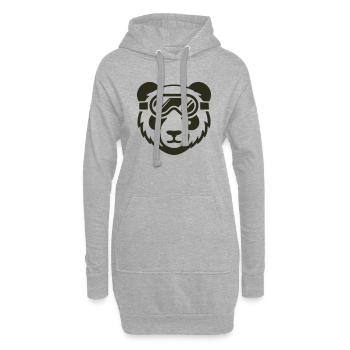 Pandabär Skibrille - Hoodie-Kleid - Grau meliert - Vorne