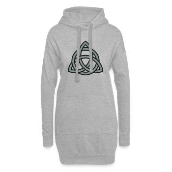 celtic trinity knot - Sweat-shirt à capuche long Femme - gris chiné - Devant