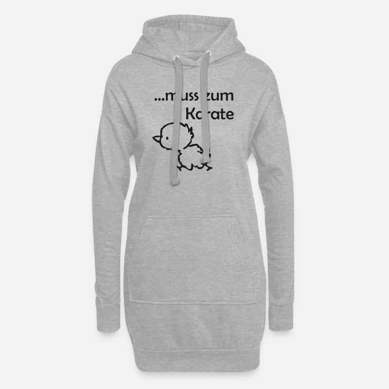 Karate - Hoodie-Kleid - Grau meliert