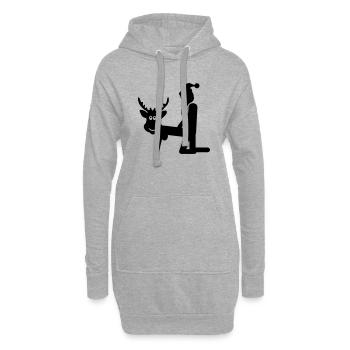 Rollenspiel - Hoodie-Kleid - Grau meliert - Vorne