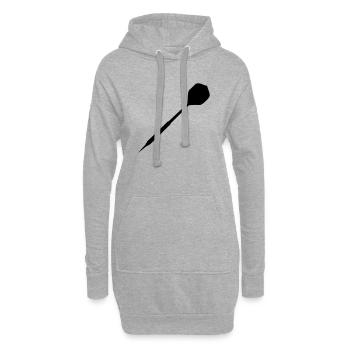 en croix, jeu de fléchettes - Sweat-shirt à capuche long Femme - gris chiné - Devant