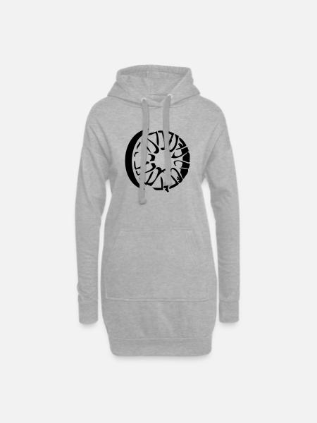 felge - Hoodie-Kleid - Grau meliert