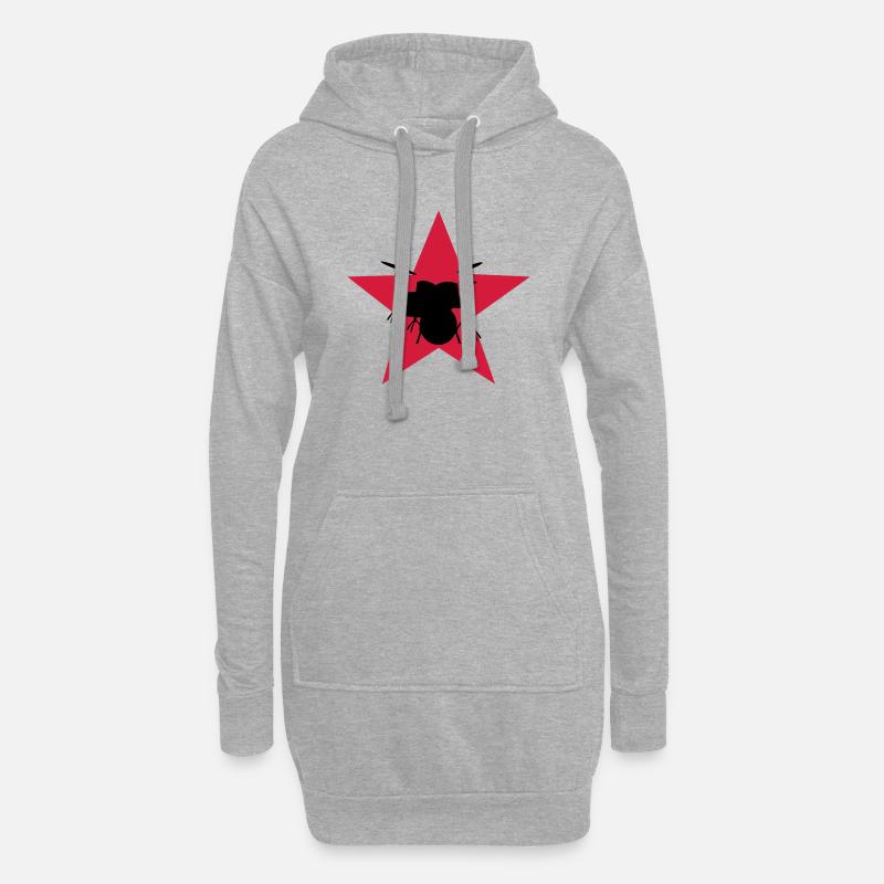 drum - Hoodie-Kleid - Grau meliert