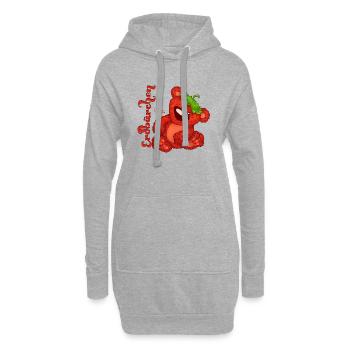 Erdbärchen mit Text - Hoodie-Kleid - Grau meliert - Vorne