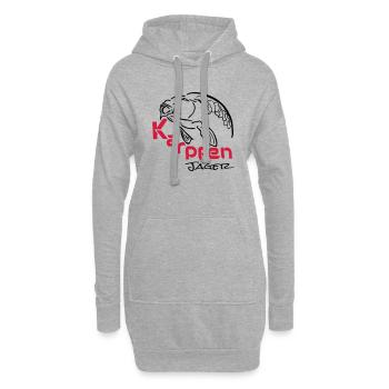 Karpfenjäger - Hoodie-Kleid - Grau meliert - Vorne