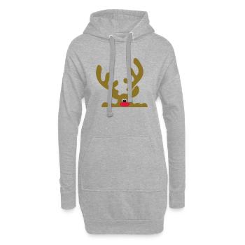 elch - Hoodie-Kleid - Grau meliert - Vorne