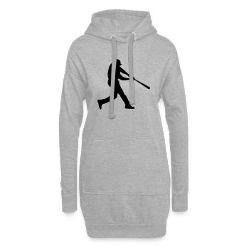 Baseball - Hoodie-Kleid - Grau meliert - Vorne