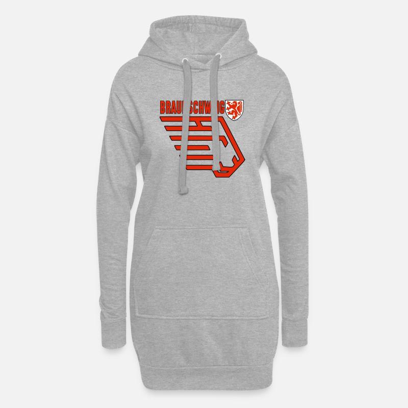 Braunschweig - Hoodie-Kleid - Grau meliert