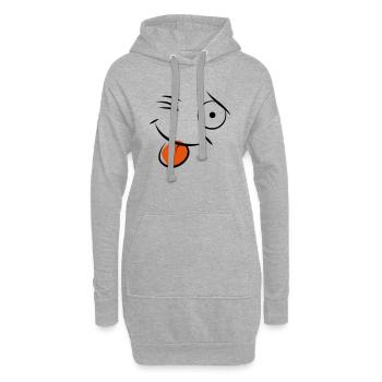 Smiley - Hoodie-Kleid - Grau meliert - Vorne