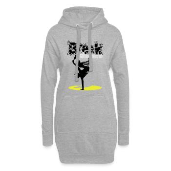 Breakdance flex - Hoodie-Kleid - Grau meliert - Vorne