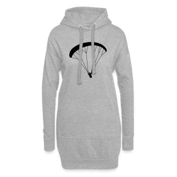 Gleitschirm - Hoodie-Kleid - Grau meliert - Vorne