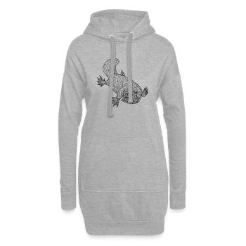 Schnabeltier - Hoodie-Kleid - Grau meliert - Vorne