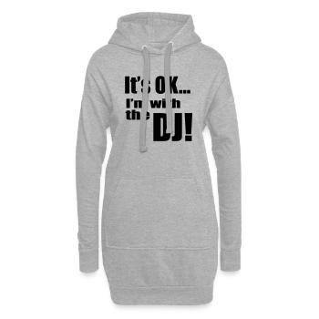 DJ - Hoodie-Kleid - Grau meliert - Vorne