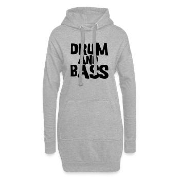 Drum and Bass - Hoodie-Kleid - Grau meliert - Vorne