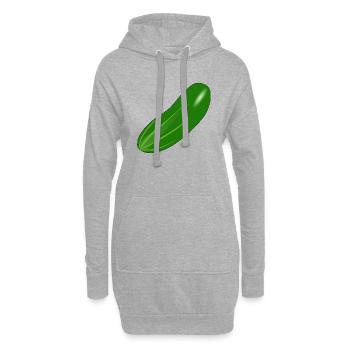 Gurke - Hoodie-Kleid - Grau meliert - Vorne