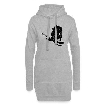 Freerider - Hoodie-Kleid - Grau meliert - Vorne