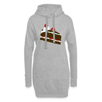 Torten Monster Schwarzwälder - Hoodie-Kleid - Grau meliert - Vorne