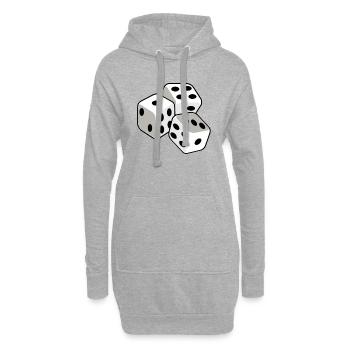 spielwürfel - Hoodie-Kleid - Grau meliert - Vorne
