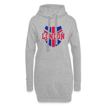 london wappen - Irland - Insel-Kensington-Geschenk - Hoodie-Kleid - Grau meliert - Vorne