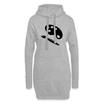 Painting Set - Hoodie-Kleid - Grau meliert - Vorne